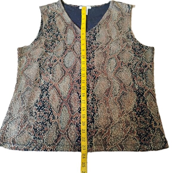 Laura Ashley Woman's Sleeveless V-neck Blouse Large - Picture 9 of 11